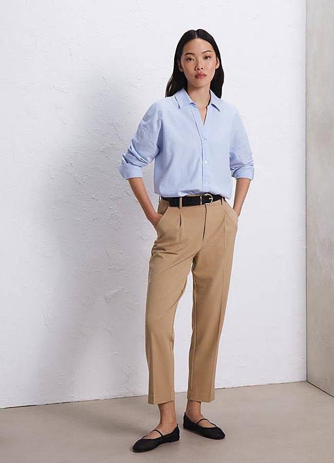 Imagen - Pantalones camel con pinzas