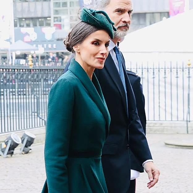 Letizia en el funeral del duque de Edimburgo