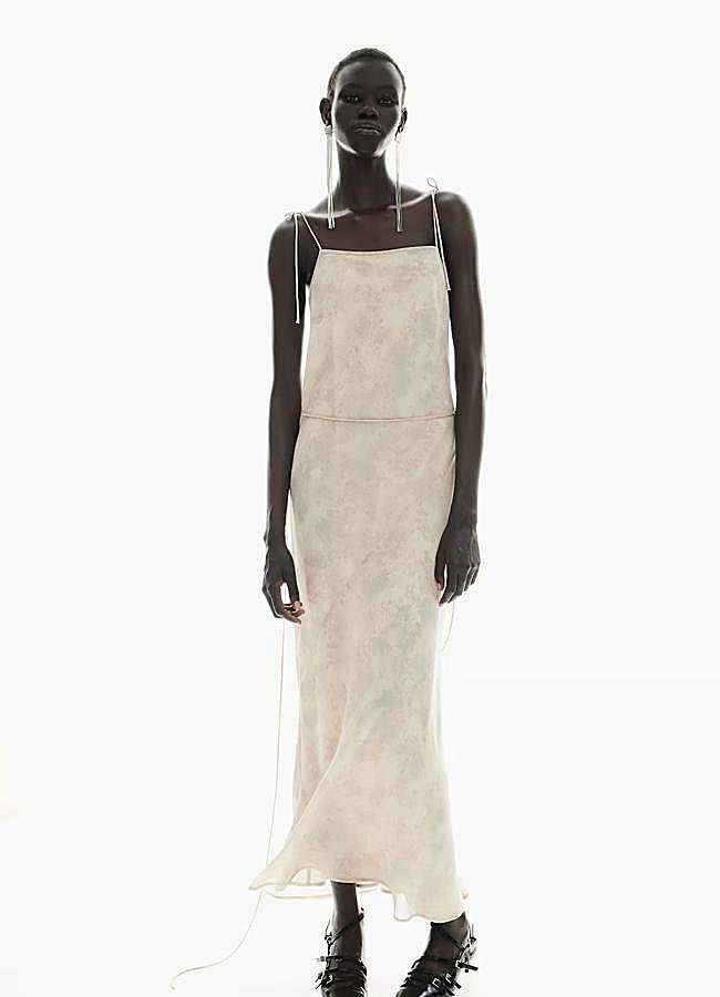 Imagen - Vestido lencero con tirantes lazo de H&M.