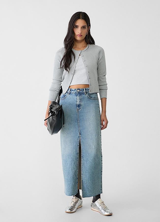 Imagen - Falda midi vaquera recta