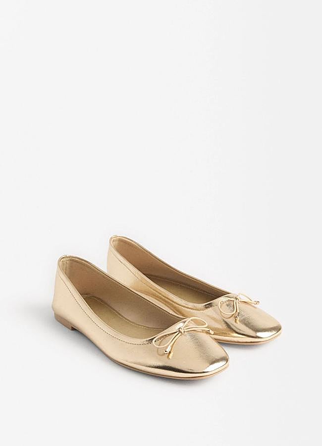 Imagen - Bailarinas efecto metalizado dorado