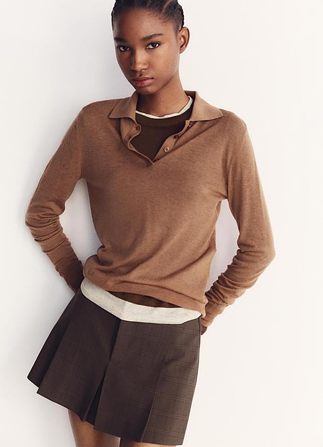 Imagen - Falda pantalón corta de tablas con estampado de cuadros