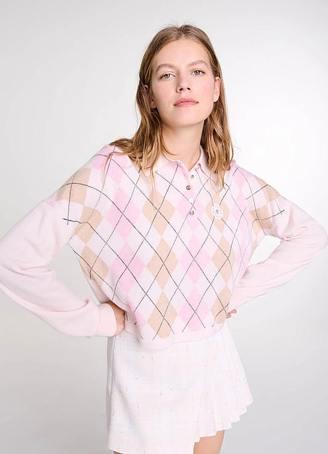 Imagen - Jersey de punto con detalle de rombos de Maje (164,50 euros).