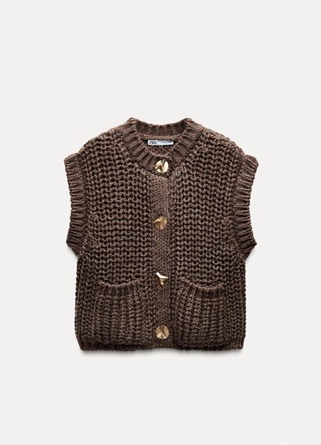 Imagen - Chaleco de punto de Zara (29,99 euros)