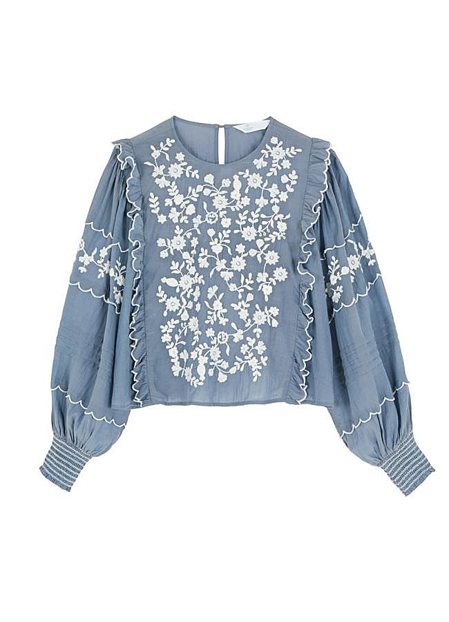 Imagen - Blusa victoriana con manga abullonada de Paula Echevarría (22€)