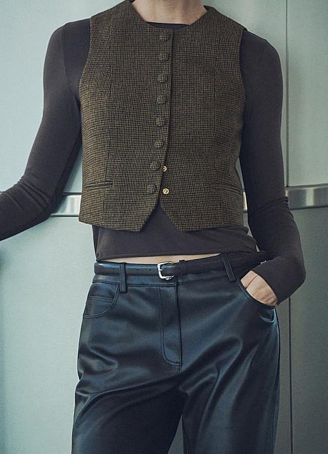 Imagen - Chaleco de vestir con estampado pata de gallo