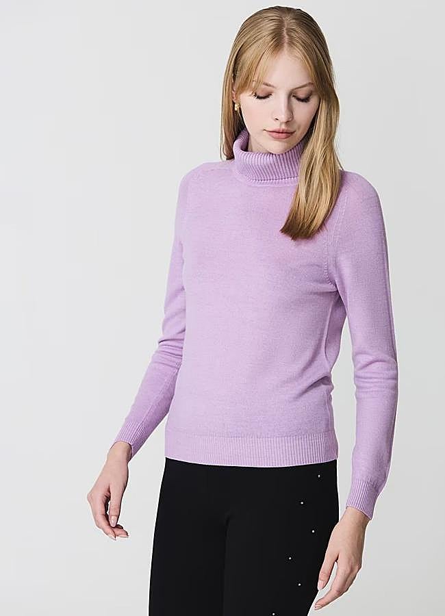 Imagen - Jersey de cuello alto en color lila