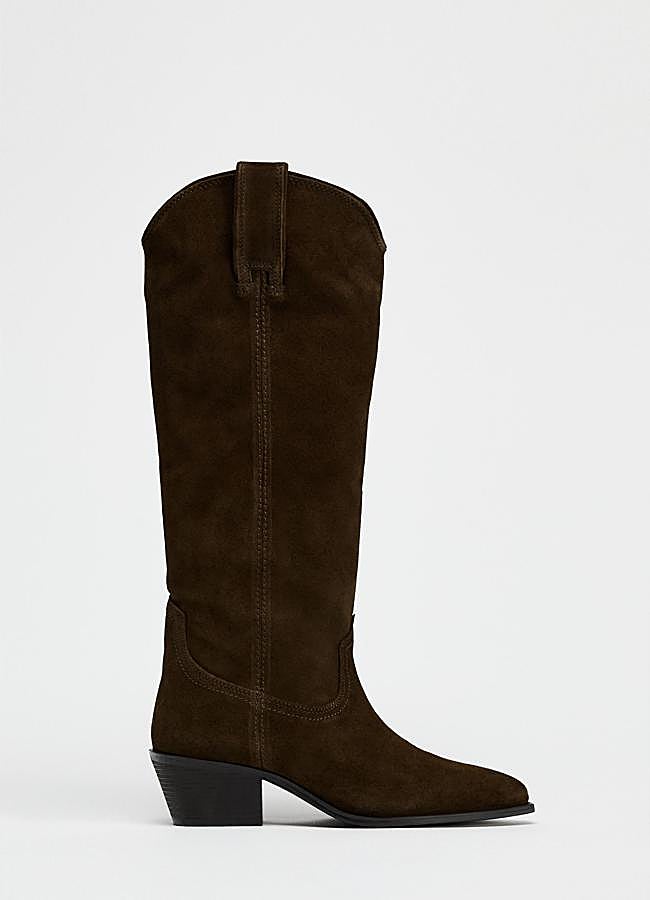 Imagen - Botas altas en serraje de Zara.