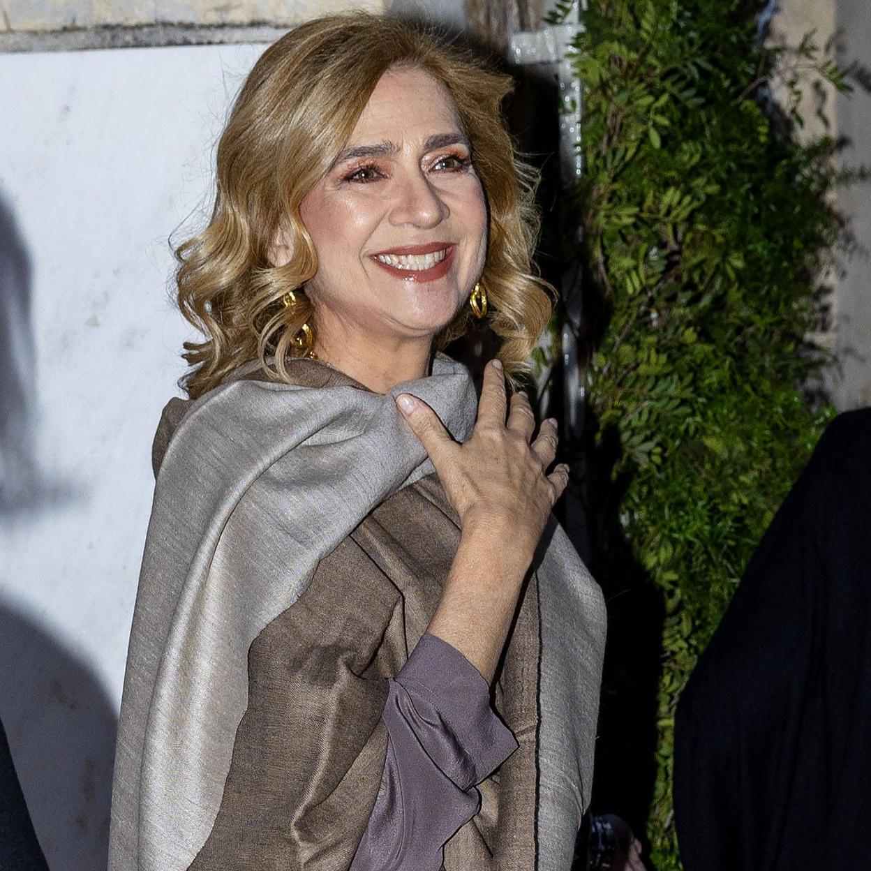 La infanta Cristina en la boda de Nicolás de Grecia.