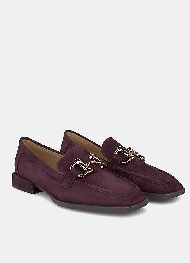 Imagen - Mocasines burdeos de serraje