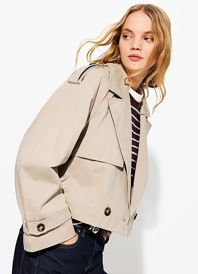 Imagen - Gabardina corta color beige