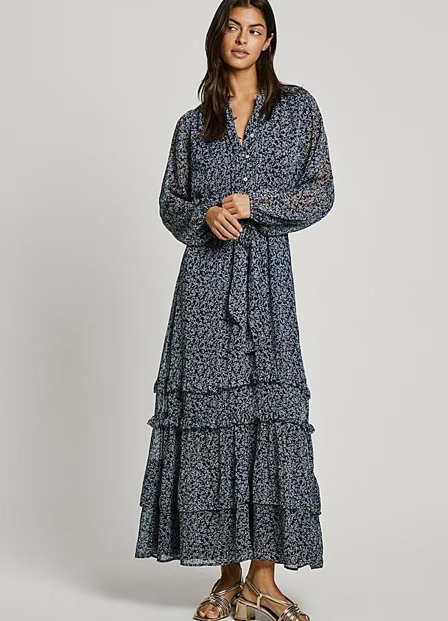 Imagen - Maxi vestido estampado con volantes