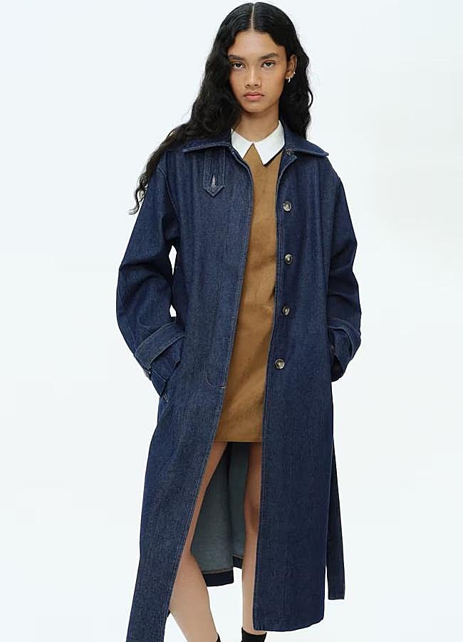 Imagen - Gabardina larga en tejido denim