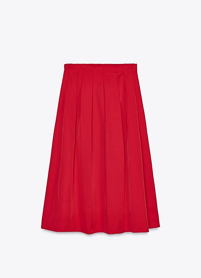 Imagen - Falda roja de Zara, 39,95 euros.