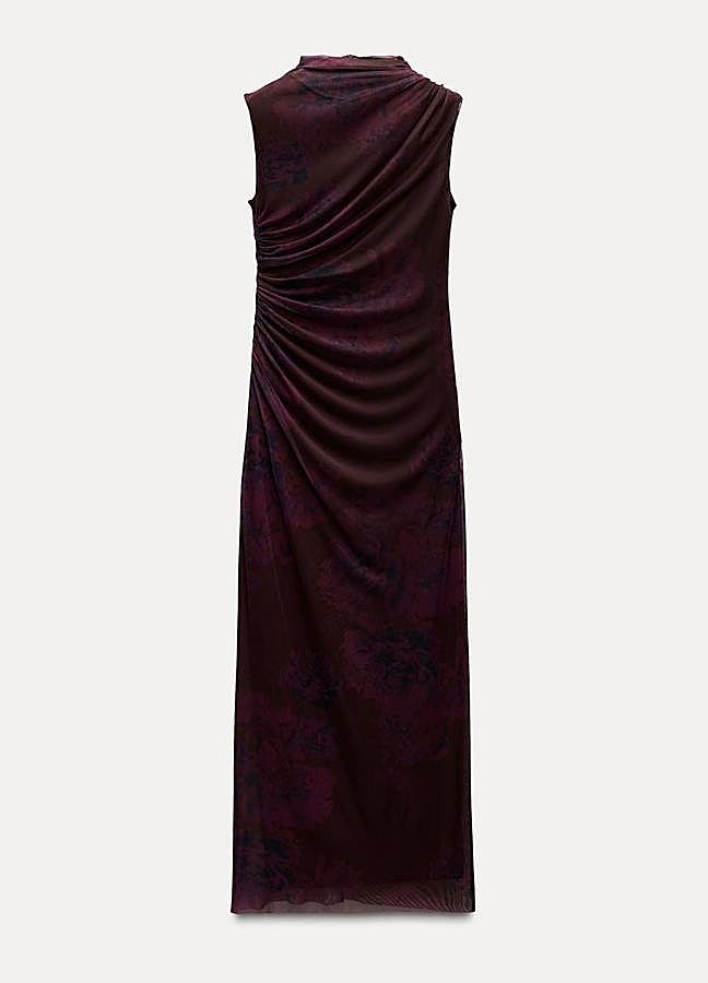 Imagen - Vestido tul estampado drapeado de Zara (29,95€)