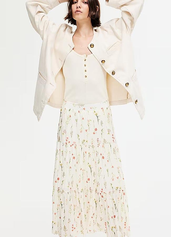 Imagen - Falda plisada con floral print