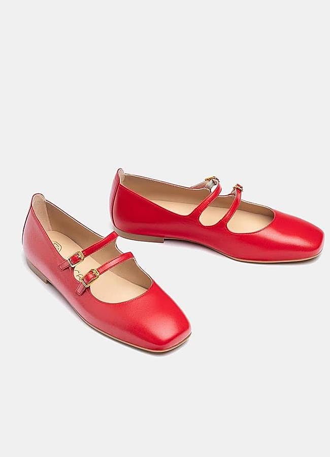 Imagen - Merceditas de charol rojas con suela plana