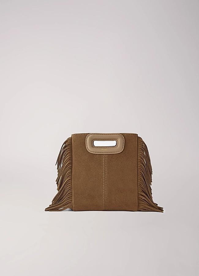Imagen - Bolso en ante con detalle de flecos de Maje.