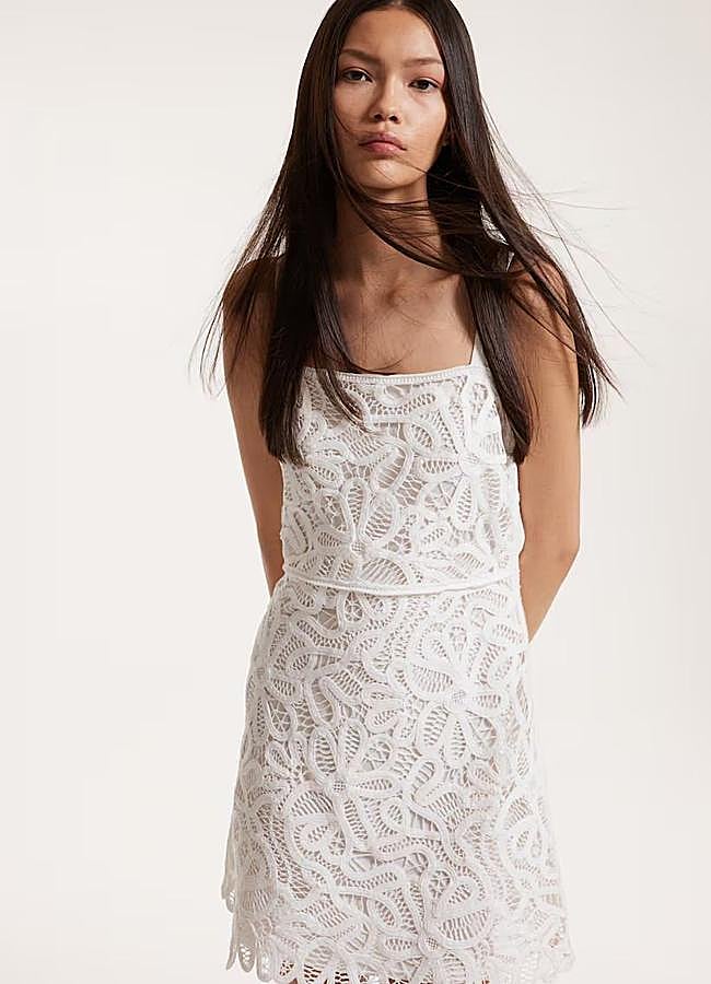 Imagen - Mini vestido de crochet blanco