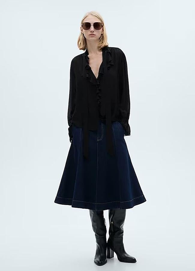 Imagen - Falda midi vaquera con vuelo