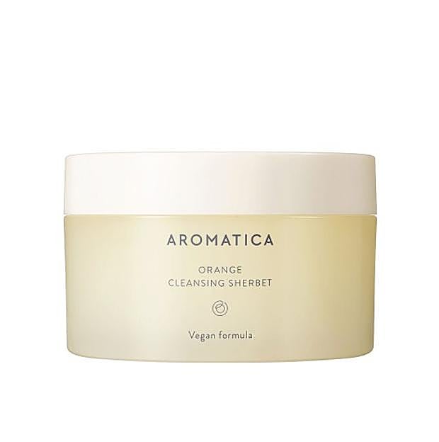 Bálsamo limpiador Orange Cleansing Sherbet de Aromatica.
