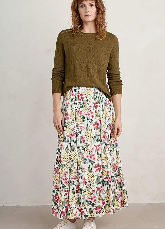 Imagen - Falda de vuelo con estampado de flores