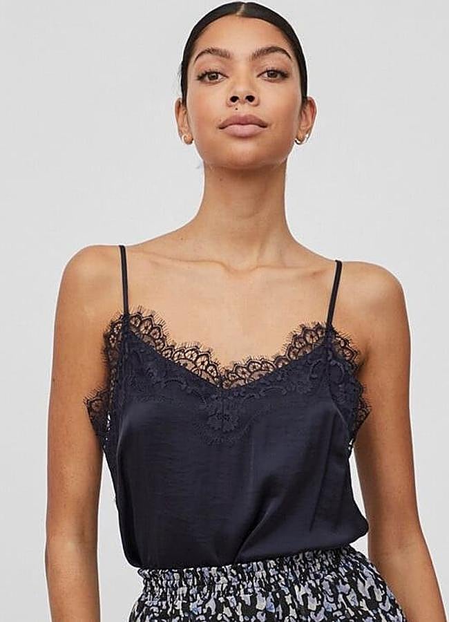 Imagen - Top lencero de encaje azul