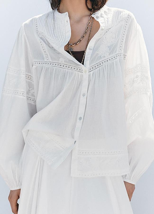 Imagen - Blusa romántica blanca