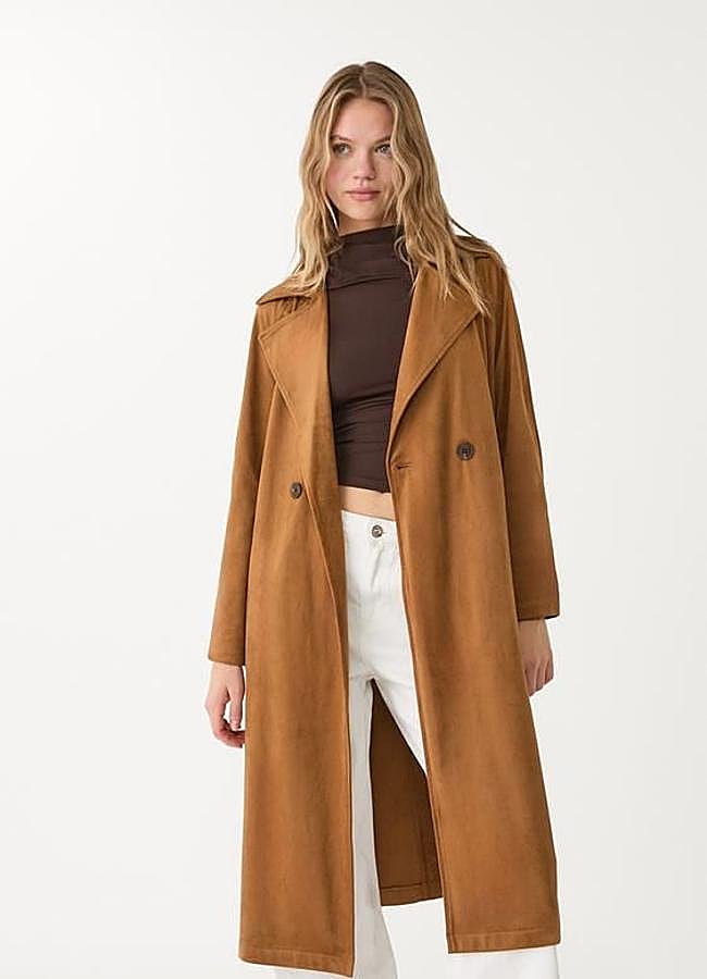 Imagen - Gabardina efecto ante marrón