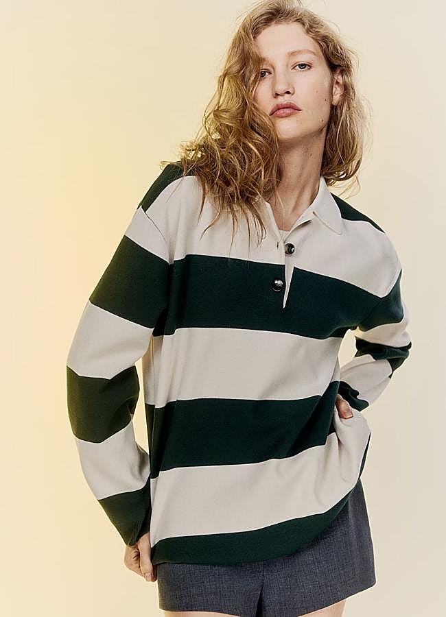 Imagen - Polo de rayas en tejido de punto