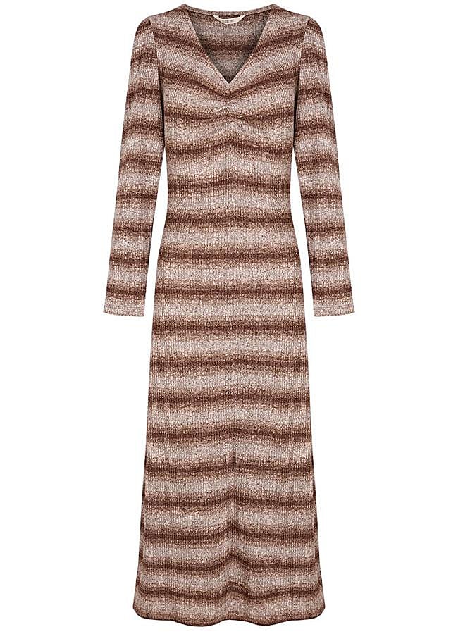 Imagen - Vestido punto frunce rayas de Slowlove (28€ en Cortefiel)