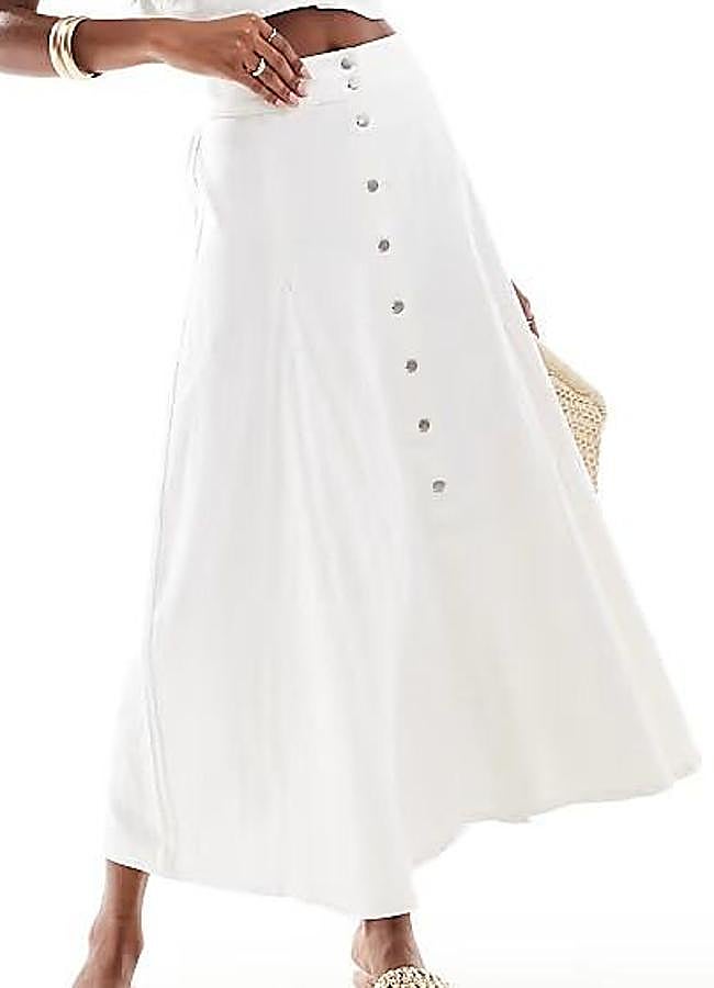 Imagen - Falda vaquera blanca de vuelo