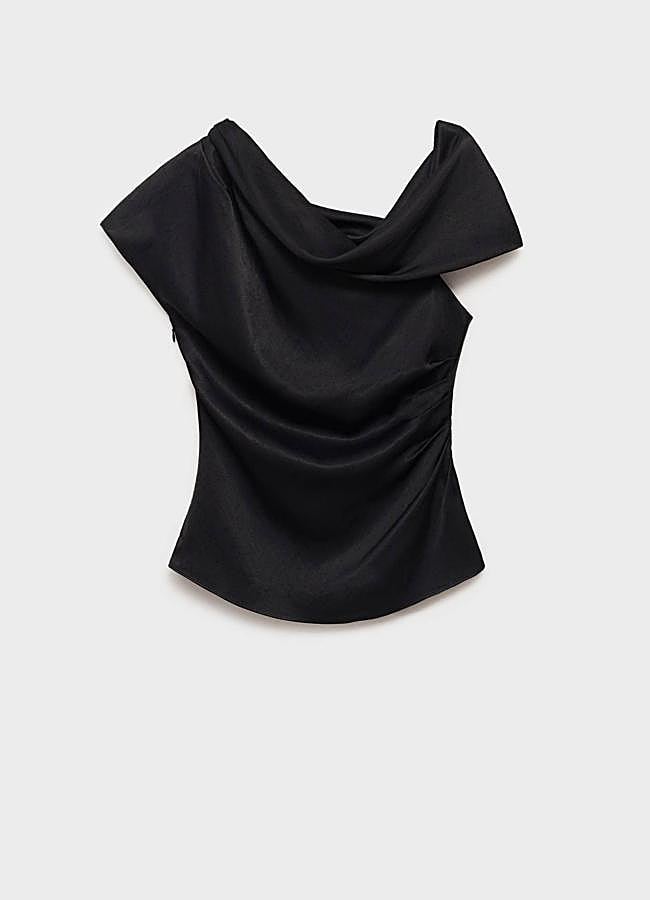 Imagen - Blusa drapeada manga corta de Mango (39,99€)