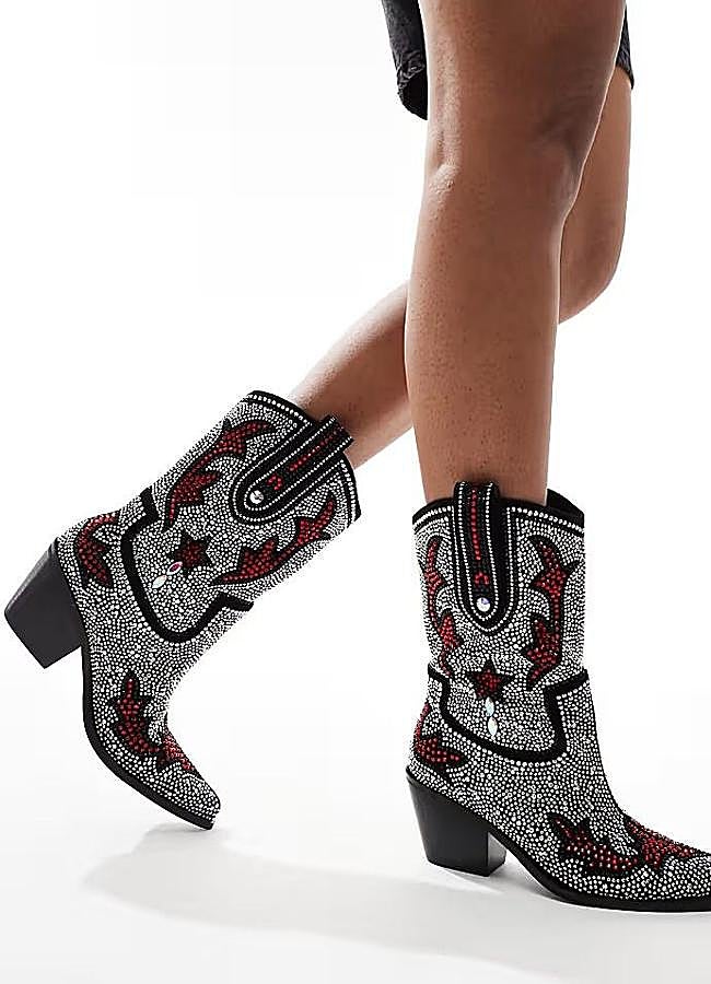Imagen - Botas cowboy con detalles de strass