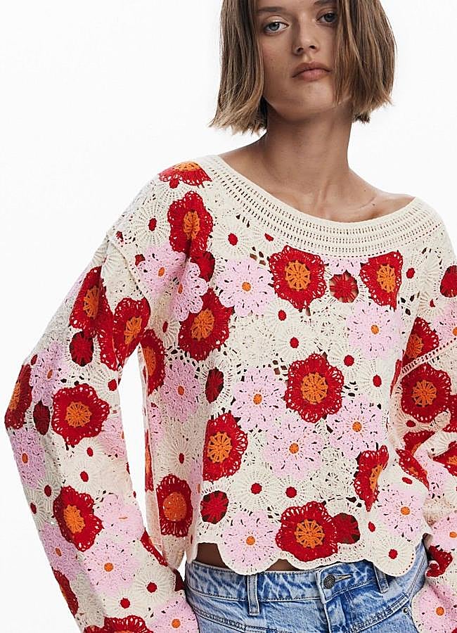 Imagen - Jersey de crochet con flores