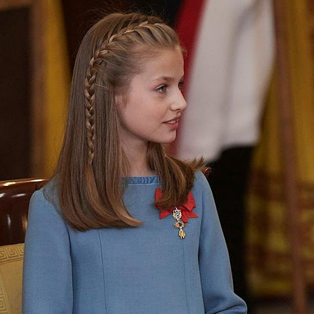 La princesa Leonor el día que recibió el Toisón de Oro. 