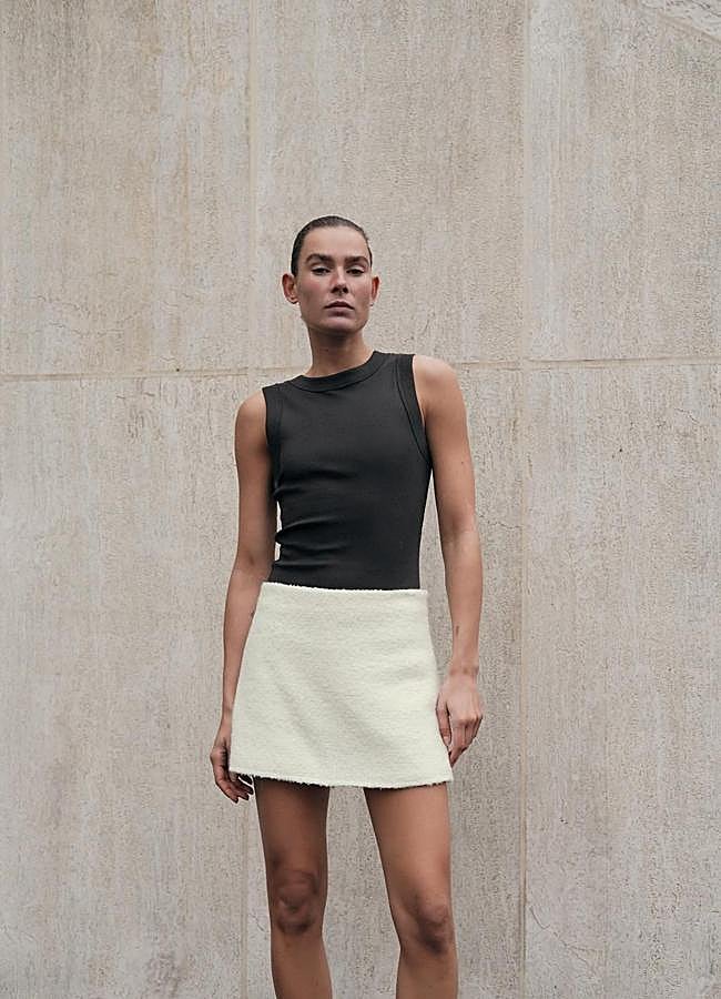 Imagen - Tank top con rib en gris oscuro