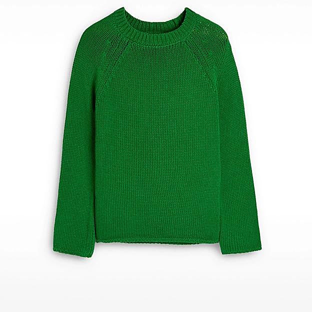 Jersey algodón con cuello redondo (32,99€)