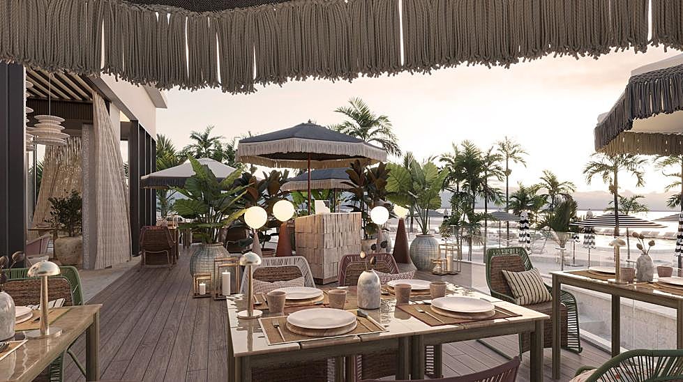 Terraza del restaurante Lumbre, en el BLESS Hotel Ibiza.
