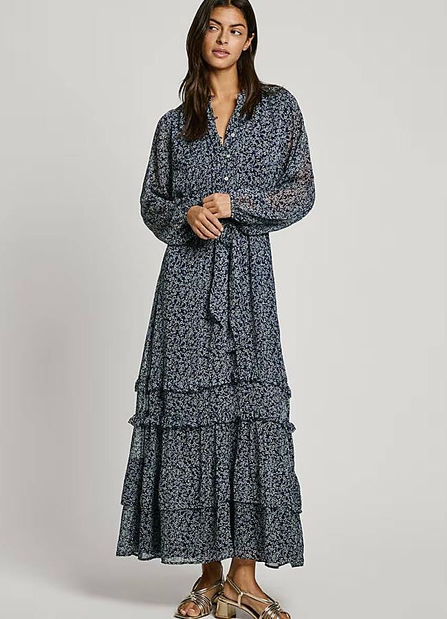 Imagen - Vestido largo con volantes y estampado floral de Pepe Jeans (120€ en El Corte Inglés)