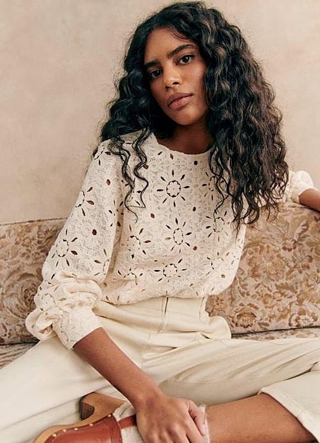 Imagen - Camisa de guipur con manga larga