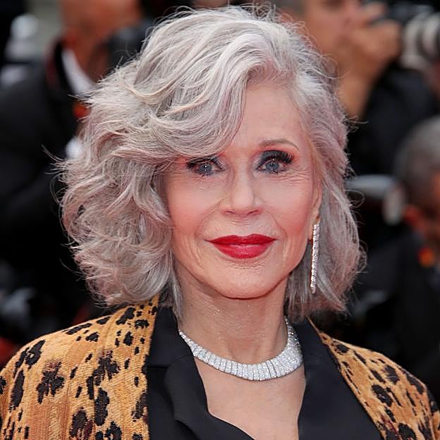 Jane Fonda con bob a capas