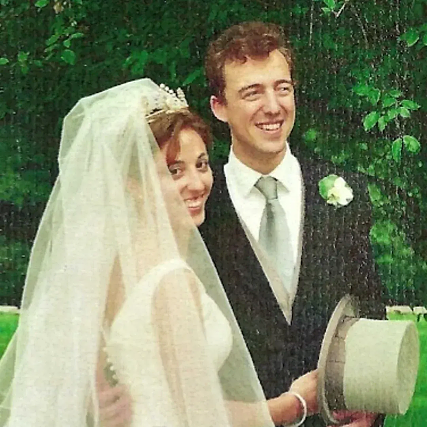 Los archiduques de Austria el día de su boda. 