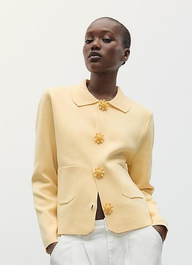 Imagen - Cárdigan amarillo pastel