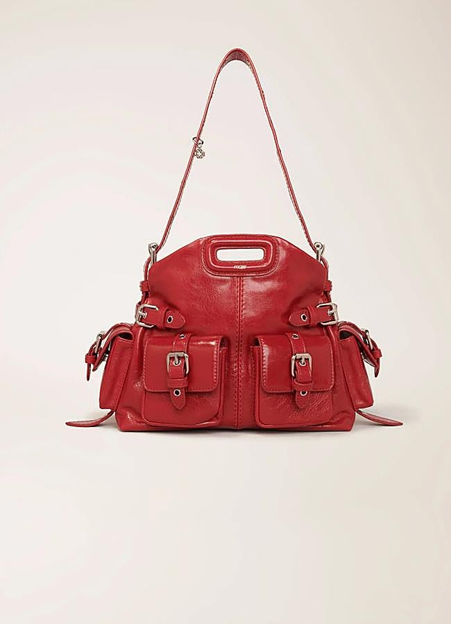 Imagen - Bolso estilo cargo en rojo de Maje.