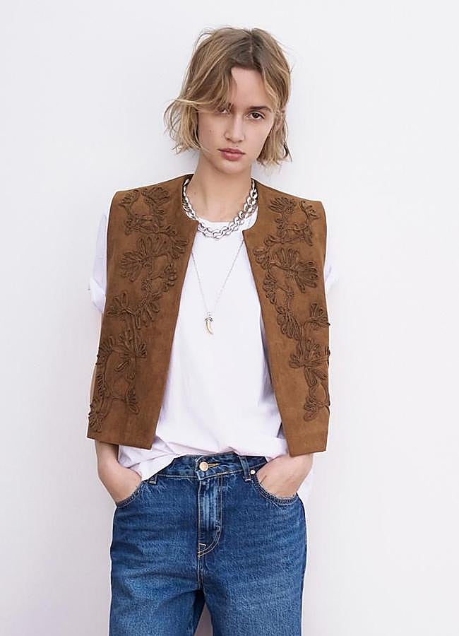 Imagen - Chaleco efecto ante bordado