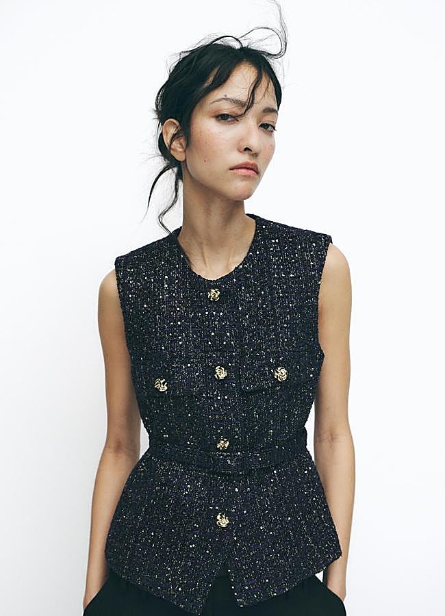 Imagen - Chaleco de tweed con lentejuelas