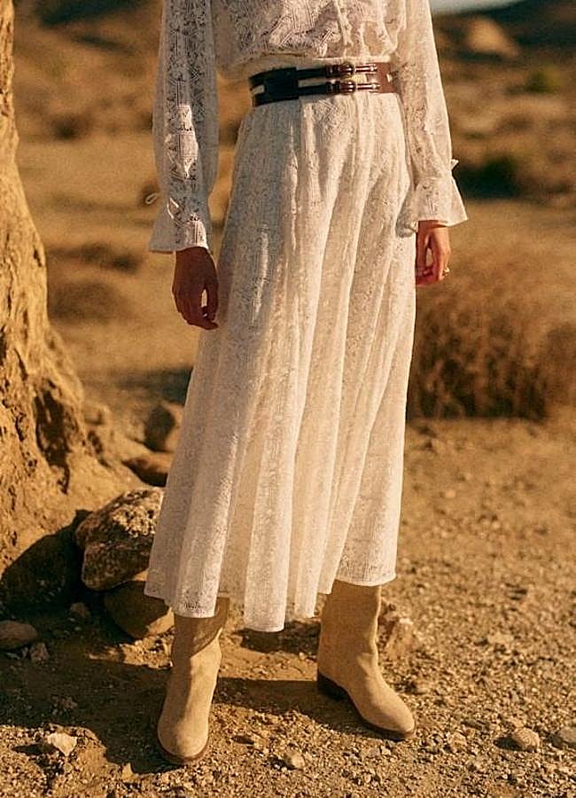 Imagen - Falda bordada blanca