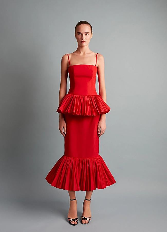 Imagen - Vestido rojo con volantes de Redondo Brand, 299 euros.