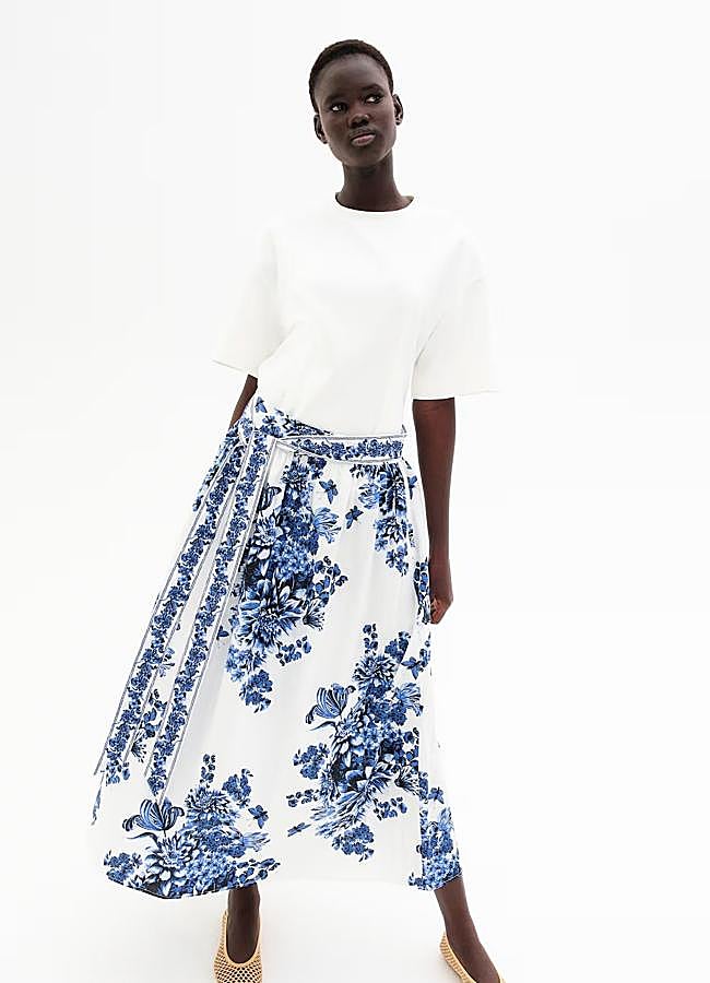 Imagen - Falda de flores con cinturón